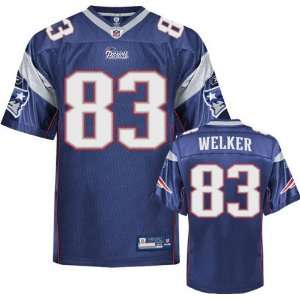 Wes Welker Jersey Reebok Authentic Navy #83 New England Patriots 