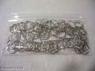 100 Split Rings 3/4 Gift Craft Key Ring Nickel Keyring  