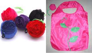 10 x Cute Rose Foldable Eco Reusable Shopping Bag, 1460  