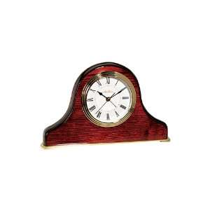   Wood Case with White Dial Tambour Shaped Alarm Desk and Table Clock