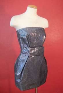   Disco SILVER GLITTER Plastic Polyurethene MINI PARTY Dress S  