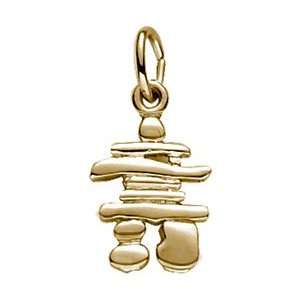  Rembrandt Charms Inukshuk Charm, Gold Plated Silver 