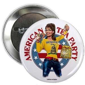  Sarah Palin American Tea Party Conservative 2.25 Button 