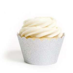 Dress My Cupcake Silver Glitter Reusable Cupcake Wrappers 