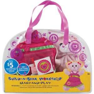   Build a bear Kit W/tote pink Cuddles Party Girl Arts, Crafts & Sewing