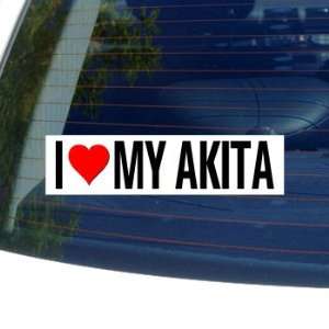  I Love Heart My AKITA   Dog Breed   Window Bumper Sticker 