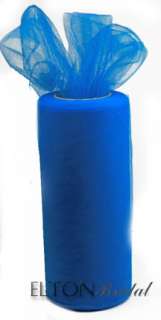 Royal Blue Tulle Roll 75 ft x 6 Pew Bows Decorations  