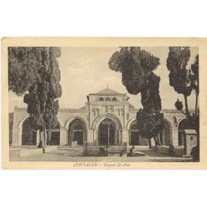  1910 Vintage Postcard El Aksa Mosque Jerusalem Israel 