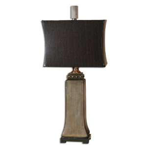   Lawson Lamp In Silver Leaf Finish w/ Nickel Plated Accents Home
