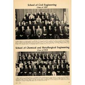  1959 Print Cornell Civil Chemical Engineering Classes 