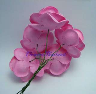 20 PINK ROSE MULBERRY/SAA PAPER FLOWER FOR WEDDING OR ANY APPLY 50mm 