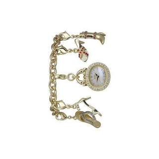 Citizen Ladies Gold Diamond Charm Bracelet Watch $799  