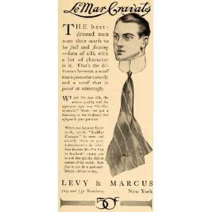  1911 Ad LeMar Cravats Tie Mens Silk Scarf Levy & Marcus 