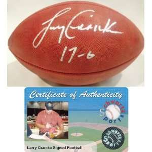  Larry Csonka Signed Official NFL Football w/17 0 Sports 