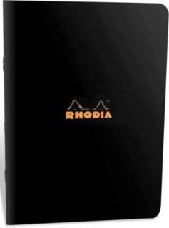 RHODIA Staplebound Notebook 6 x 8 1/4 Lined BLACK  