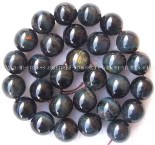 blue Natural Tiger Eye Round Beads 16 8mm 10mm 12mm 14mm 16mm  