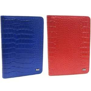   Blue & Red Croc Book Style Case for the  Kindle 2 Electronics