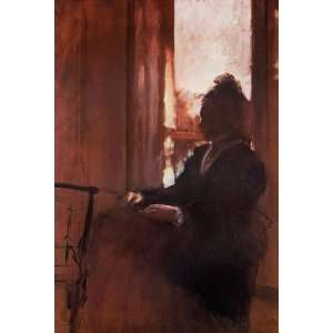  Oil Painting Woman at the Window Edgar Degas Hand Painted 