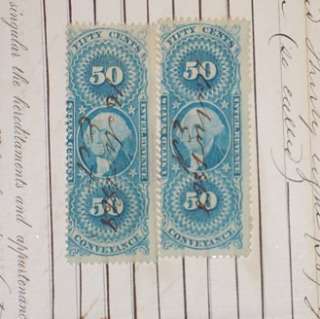 1868 Quit Claim Deed/DETROIT, MI/ R54 Conveyance Stamps  