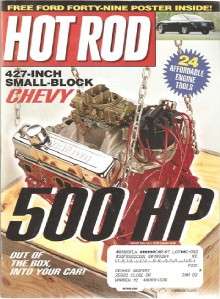 August 2001 Hot Rod Ford Forty Nine Poster LS5 Chevelle Tom Stephens 