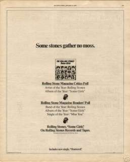 1979 THE ROLLING STONES SOME GIRLS ALBUM PROMO AD  