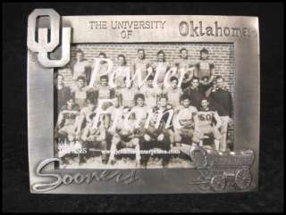 New Pewter OU Picture Frame Oklahoma University Sooners  