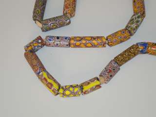 Venetian Milefiori Glass Trade Beads Necklace  