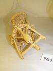 VTG Wicker Fan back Doll or Bear Chair Lot 2 Chairs 8x4 & 5x4  