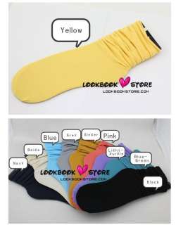Chic Must Vintage Colored Slouch Ankle Socks 10 Colours  