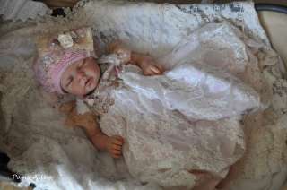 Strawberry & Cream~French Lace Dress, Blanket & Hat 4 Reborn Baby 
