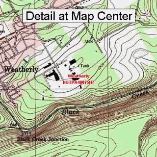  USGS Topographic Quadrangle Map   Weatherly, Pennsylvania 