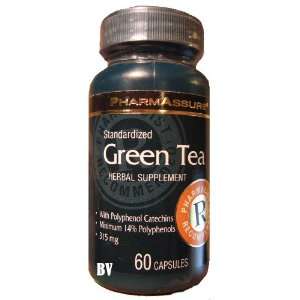 PharmAssure Standardized Green Tea Supplement 60 caps (315mg per cap)