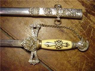 Antique Masonic Knights Templar Sword & Scabbard  
