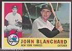 1960 TOPPS JOHN BLANCHARD NEW YORK NY YANKEES CARD #283