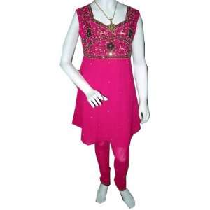 Ethnic Party Wear  Magenta Embroidered girls Wear Salwar Kameez with 