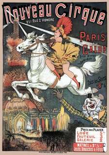 Nouveau Cirque Revuew Hippique French Circus Poster  