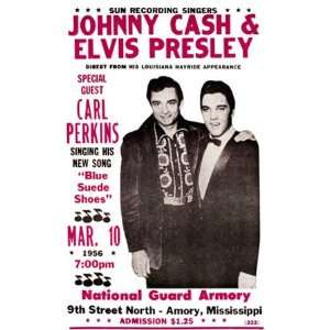  Johnny Cash And Elvis Presley Music MasterPoster Print 