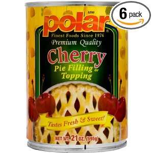 MW Polar Foods Cherry Pie Filling, 21 Ounce Cans (Pack of 6)  