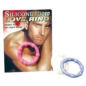  Bundle Silicone Beaded Love Ring Clear and 2 pack of Pink 