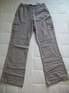 Volcom Girls Juniors Khaki Cargo Pants Size 7 NWT  