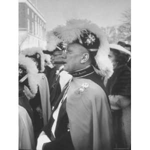  Members of the Knights of Columbus Watching a Parade 