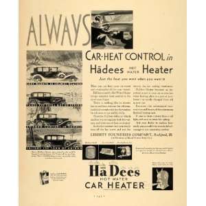  1930 Ad Ha Dees Hot Water Car Heater Air Conditioning 