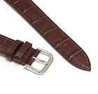 20mm Brown Leather Men Watch Band Strap CROCO Brown Fit