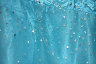   Prom Homecoming Party Dress Blue Sequins size small WORN ONCE  