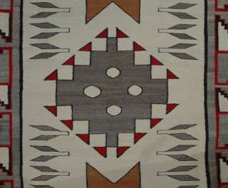 1936 1945 Navajo Rug Blanket with Four Vallero Stars  