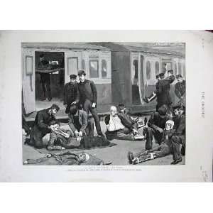   1887 Sham Railway Accident Ambulance Waterloo Station