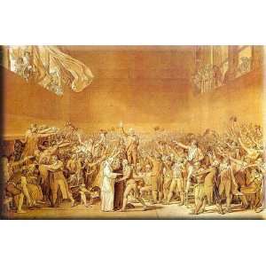  The Tennis Court Oath 16x10 Streched Canvas Art by Tissot 