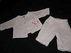 BABY GIRLS SIZE 0/3 MONTHS OUTFIT SET UNICORN THICK PINK MATERIAL 