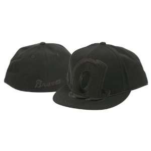   Collection Flat Billed Fitted Hat   Big A, Black