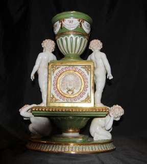 German Dresden Porcelain Cherub Clock Mantle Clocks  